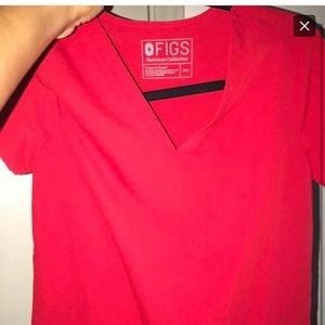 LIMITED EDITION Figs Red Casma Top. NWOT